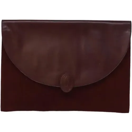 Pre-owned Suede clutches , female, Sizes: ONE SIZE - Cartier Vintage - Modalova