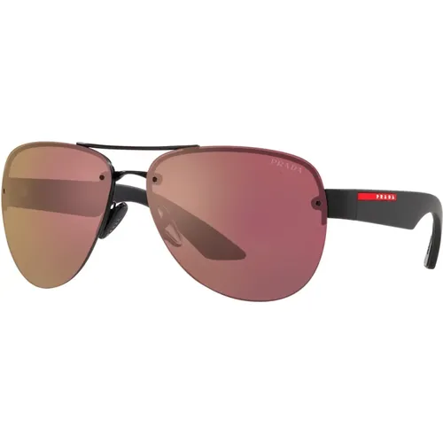 Sporty Sunglasses in Matte , male, Sizes: 64 MM - Prada - Modalova
