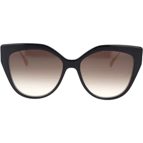 Glamorous Oversized Cat-Eye Sunglasses , unisex, Sizes: 57 MM - Fendi - Modalova