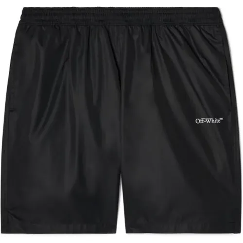 And White Arrows Surfer Swim Shorts , male, Sizes: M, XL, L - Off White - Modalova