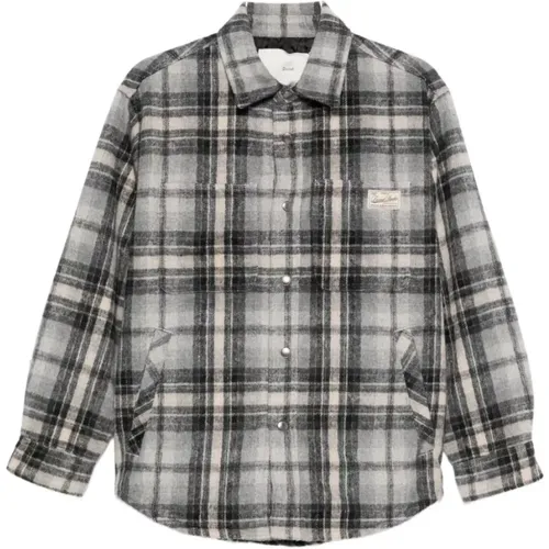 Shirts, female, , Size: XS Checked Flannel Shirt in Grey - Dunst - Modalova