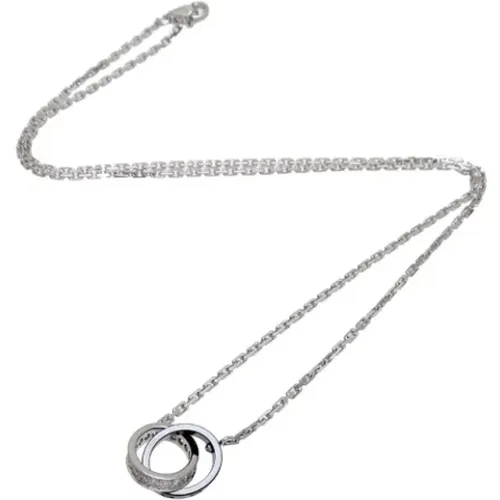 Pre-owned Jewellery, female, , Size: ONE SIZE Pre-owned White Gold necklaces - Cartier Vintage - Modalova