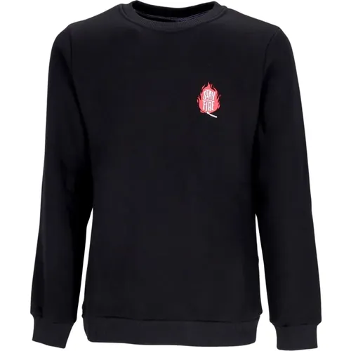 Crewneck Sweatshirt Stay On Fire , male, Sizes: L, XL, M, S - Dolly Noire - Modalova