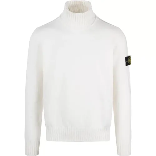 Turtlenecks, male, , Size: L Slim Fit Turtleneck Cotton Sweater - Stone Island - Modalova