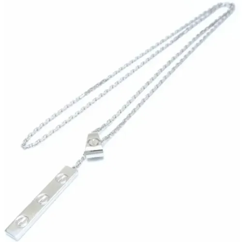 Pre-owned Jewellery, female, , Size: ONE SIZE Pre-owned White Gold necklaces - Cartier Vintage - Modalova