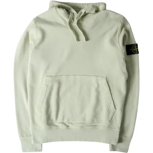 Grüner Pistazien Hoodie Klassischer Stil , Herren, Größe: M - Stone Island - Modalova