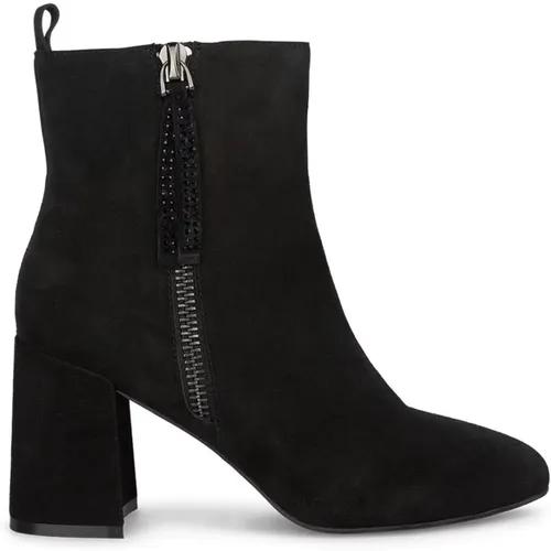 Ankle boot block heel zip , female, Sizes: 8 UK, 7 UK, 6 UK, 4 UK, 5 UK, 2 UK, 3 UK, 9 UK - Alma en Pena - Modalova