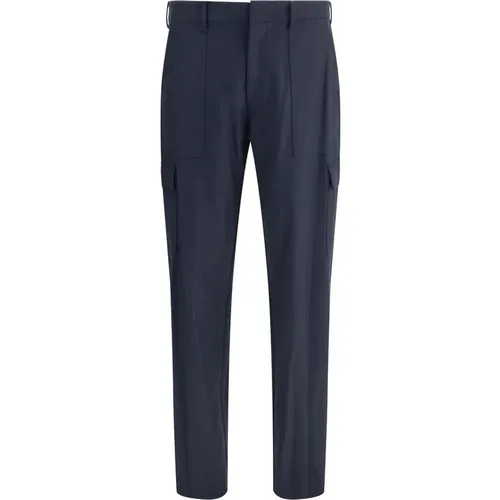 Slim-fit Trousers, male, , Size: M Flannel Cargo Pants with Utility Style - ETRO - Modalova