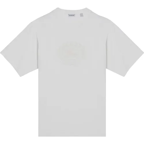 Kurzarm Rundhals T-Shirt , Herren, Größe: L - Burberry - Modalova