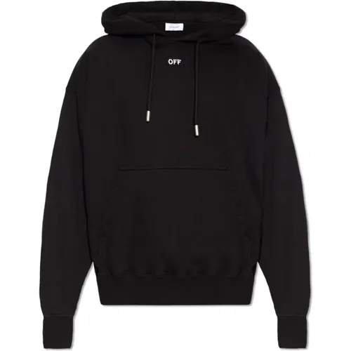 Hoodie with logo , Herren, Größe: L - Off White - Modalova