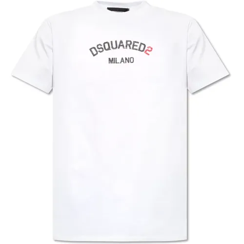 T-shirt with logo , male, Sizes: 3XL, M, XS, S - Dsquared2 - Modalova