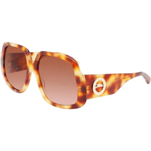 Braune Azetat Damen Sonnenbrille - Longchamp - Modalova