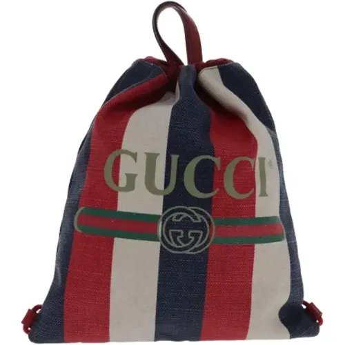 Pre-owned Backpacks, female, , Size: ONE SIZE Pre-owned Canvas shoulder-bags - Gucci Vintage - Modalova