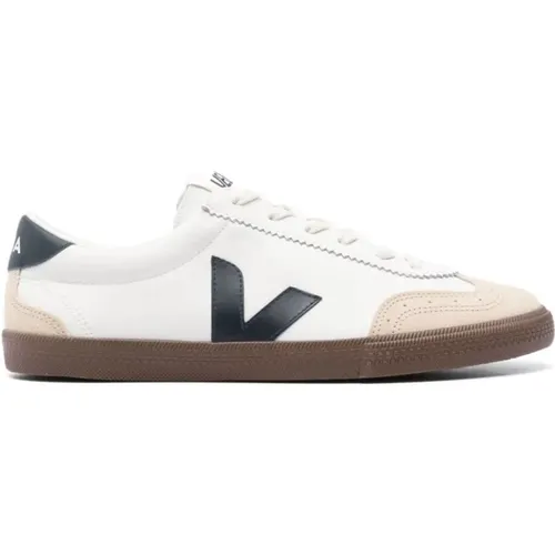 Grainy texture color block sneakers , male, Sizes: 10 UK - Veja - Modalova