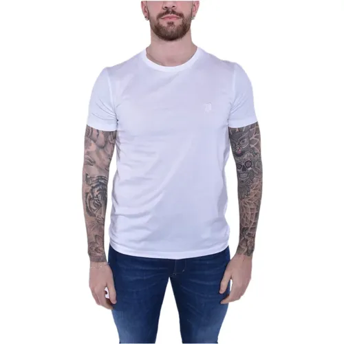 T-Shirts,Marineblau Besticktes Logo T-Shirt - Dondup - Modalova