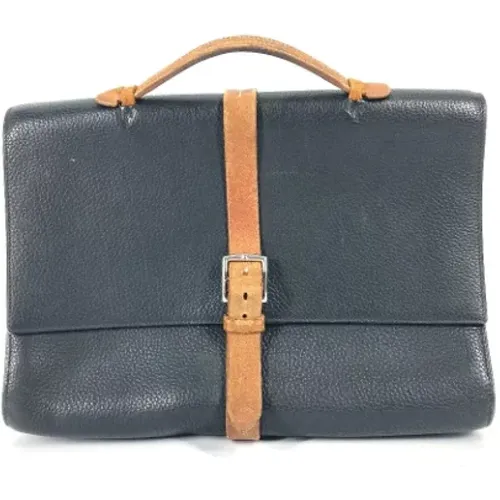 Pre-owned Leather briefcases , male, Sizes: ONE SIZE - Hermès Vintage - Modalova