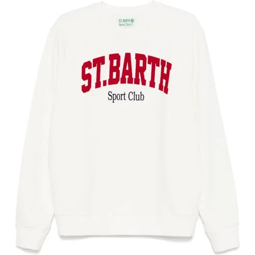 Sweatshirts, male, , Size: L Cotton Sweater with Logo - MC2 Saint Barth - Modalova