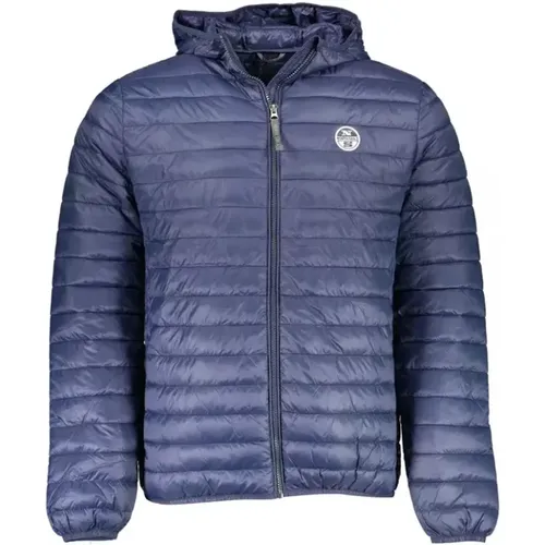 Stilvolle blaue leichte Kapuzenjacke , Herren, Größe: L - North Sails - Modalova