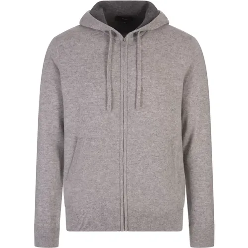 Kaschmir Hoodie mit Reißverschluss , Herren, Größe: L - Vince - Modalova