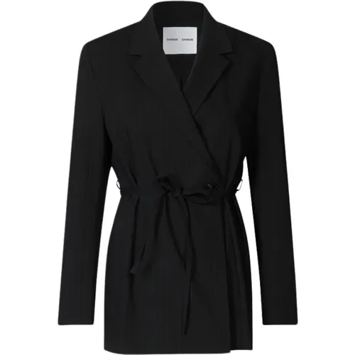 Pinstripe Slim Fit Blazer , Damen, Größe: L - Samsøe Samsøe - Modalova