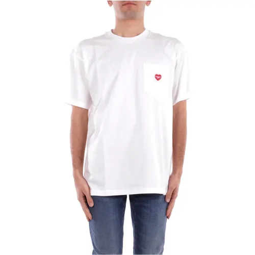 T-Shirts, male, , Size: L Logo Front T-shirts and Polos - Carhartt WIP - Modalova