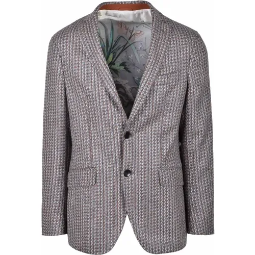 Blazers, male, , Size: L Wool Alpaca Blend Jacket - ETRO - Modalova