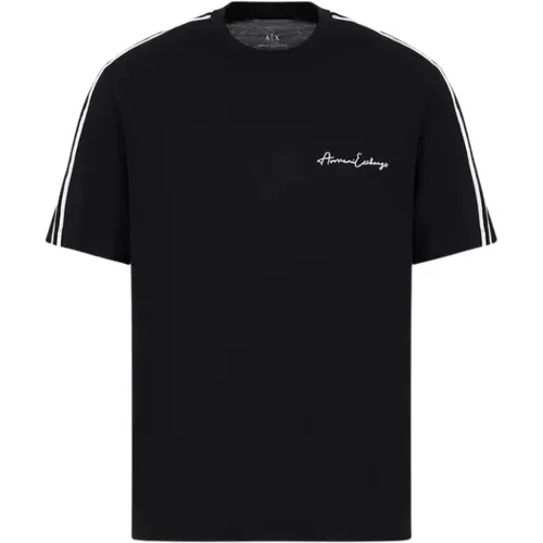 Dehnbares Feinstrick-T-Shirt , Herren, Größe: M - Armani Exchange - Modalova