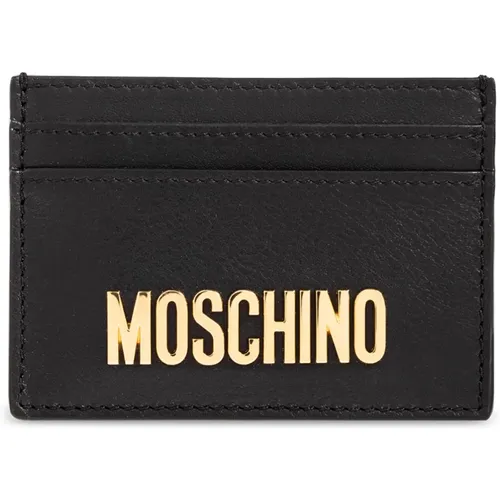 Wallets & Cardholders, male, , Size: ONE SIZE Card case with logo - Moschino - Modalova