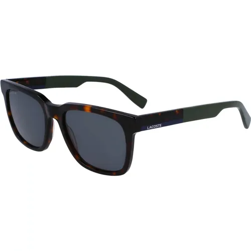 Havana/Grey Sunglasses , unisex, Sizes: 54 MM - Lacoste - Modalova
