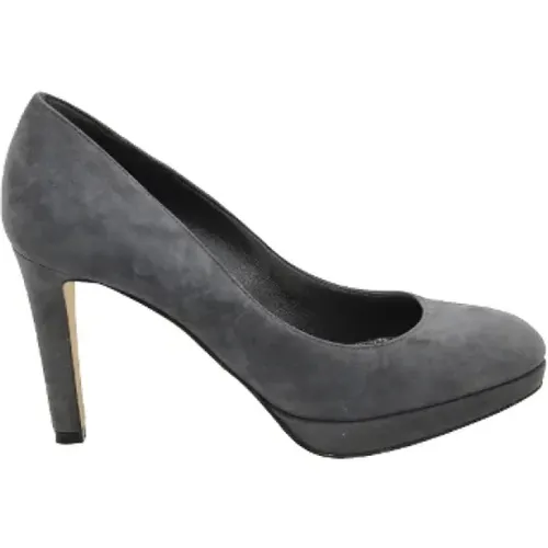 Pre-owned Pumps, female, , Size: 5 1/2 US Pre-owned Suede heels - Sergio Rossi Pre-owned - Modalova