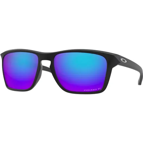 Sunglasses, male, , Size: 57 MM Matte Sunglasses with Prizm Sapphire Iridium - Oakley - Modalova