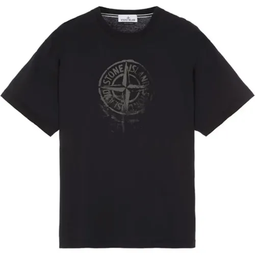 Reflektierendes Logo T-Shirt Regular Fit - Stone Island - Modalova