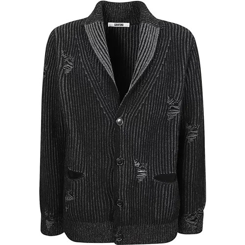 Blazers, male, , Size: S English knit vanisé jacket - Mauro Grifoni - Modalova