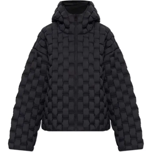 Down Jackets, female, , Size: M Turtleneck Down Jacket with Hood - Raxxy - Modalova