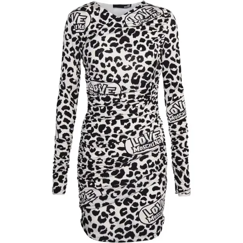 Leopardenmuster Minikleid - Love Moschino - Modalova