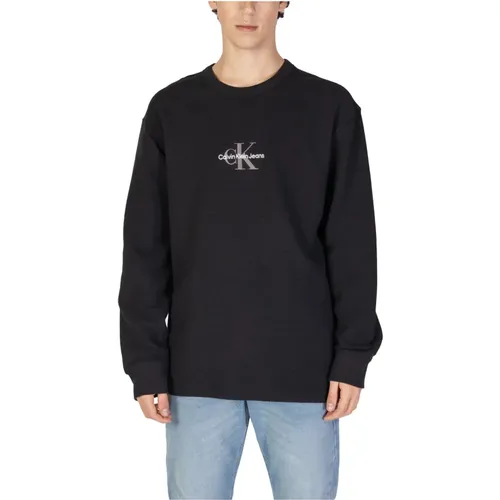 Baumwoll Herren Sweatshirt Herbst/Winter Kollektion , Herren, Größe: L - Calvin Klein Jeans - Modalova