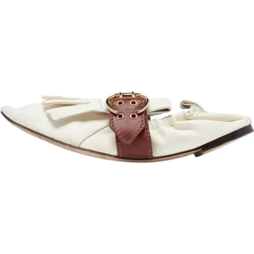 Pre-owned Flats, female, , Size: 11 US Pre-owned Leather flats - Chloé Pre-owned - Modalova