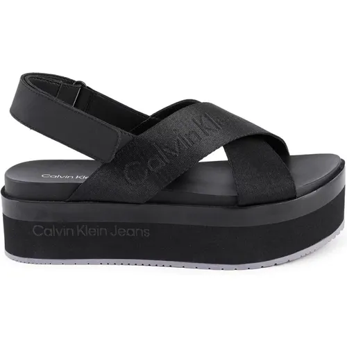 Flat Sandals, female, , Size: 7 US Stylish Platform Sandals - Calvin Klein - Modalova