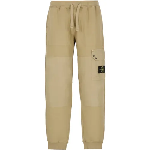 Straight Trousers, male, , Size: L Cargo Pants Elastic Waist - Stone Island - Modalova