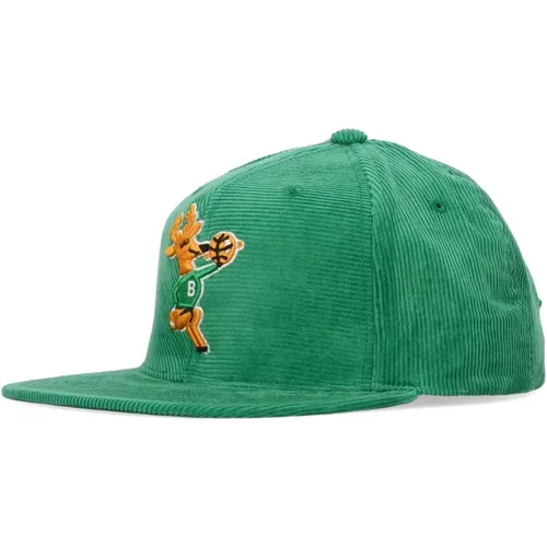 Caps, male, , Size: ONE SIZE NBA Velvet Flat Brim Cap - Mitchell & Ness - Modalova