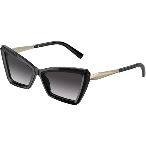 Tf4203 Sonnenbrille Schwarz/Grau Verlauf , unisex, Größe: 56 MM - Tiffany - Modalova