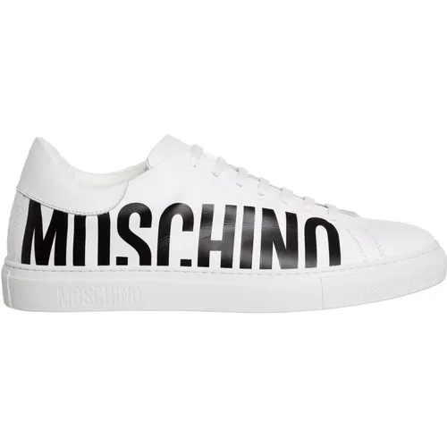 Gemusterte Einfarbige Serena Sneakers , Herren, Größe: 41 EU - Moschino - Modalova