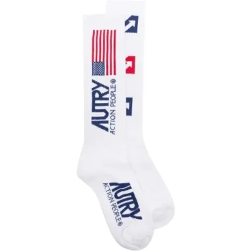 Patterned Socks , male, Sizes: S, L - Autry - Modalova