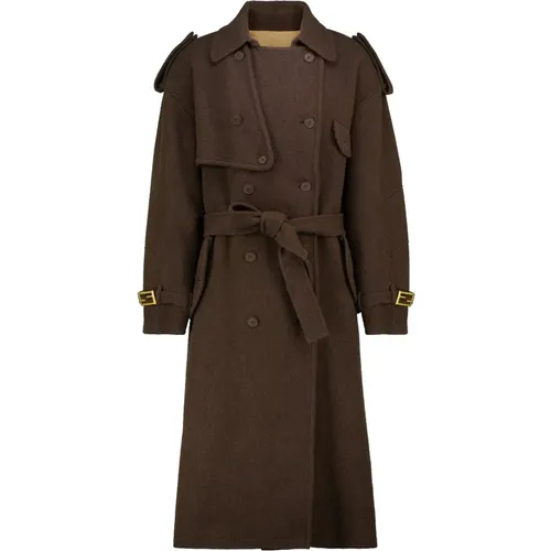 Luxurious Cashmere Coat for Men , male, Sizes: S - Fendi - Modalova