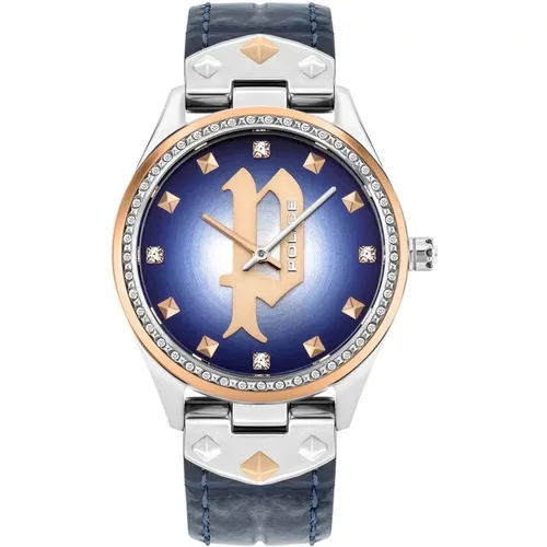 Watches, female, , Size: ONE SIZE Rhinestone Analog Watch for Women - Police - Modalova