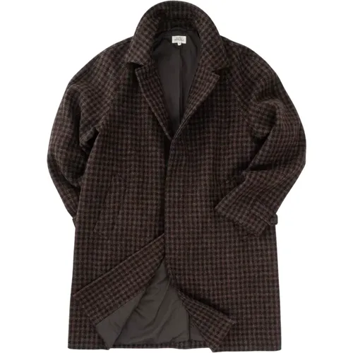 Classic Houndstooth Wool Coat , male, Sizes: L, XL - Hartford - Modalova