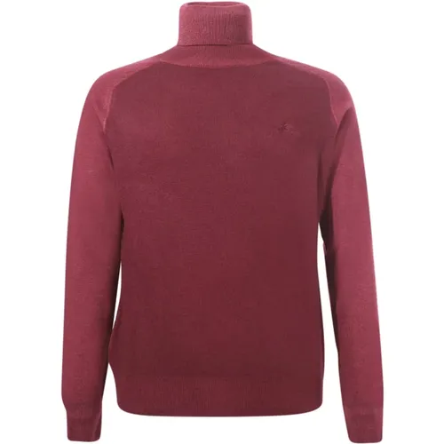 Turtlenecks, male, , Size: L Bordeaux Wool Turtleneck Sweater - ETRO - Modalova