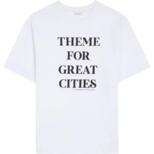 T-Shirt mit Slogan-Print - Dries Van Noten - Modalova