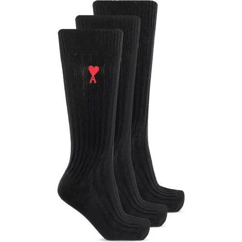 Socks, male, , Size: XS Socks 3-pack - Ami Paris - Modalova