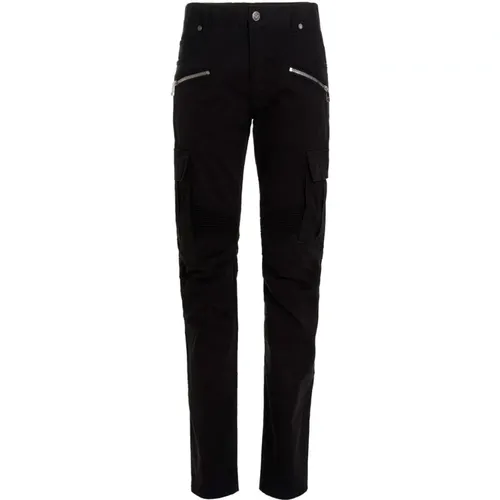 Schwarze Slim-Fit Jeans , Herren, Größe: W30 - Balmain - Modalova